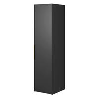 KLEIDERSCHRANK Frame Schwarz 50 cm - Goldfarben/Schwarz, Holzwerkstoff/Metall (50/200.5/57cm) - Selsey