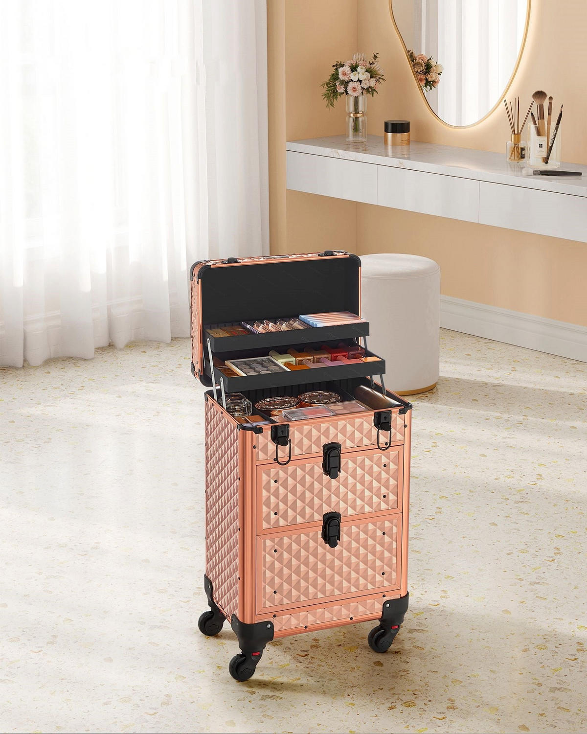 KOSMETIKKOFFER MASERU - Goldfarben, Kunststoff (24/56/34cm) - Hansiro