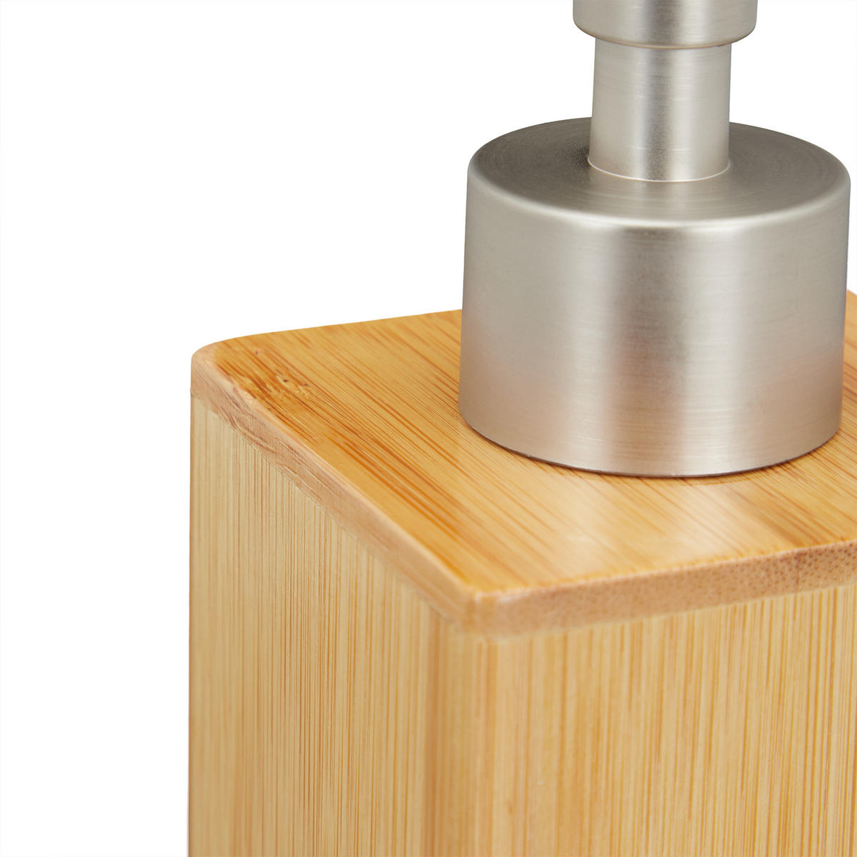 SEIFENSPENDER - Hellbraun, Holz/Kunststoff (6.5/17.5/6.5cm) - Relaxdays