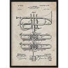POSTER Trompete 2 Patent A3 Schwarzer Rahmen - Schwarz, Papier (29.7/5/42cm) - Nacnic