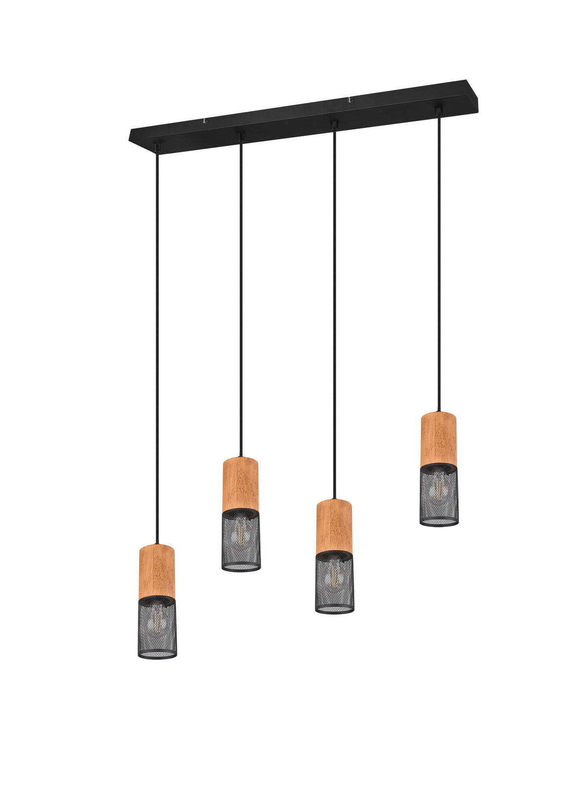 HÄNGELAMPE TOSH - Schwarz - 0/0/150 cm - Schwarz, Metall (65/65/150cm) - Trio Leuchten