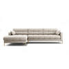 ECKSOFA links Mamaia aus strukturiertem Stoff beige 5 Sitzplätze - Beige, Textil (185/293cm) - Micadoni