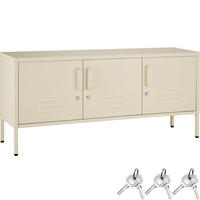 SIDEBOARD Baker, Kippschutz, höhenverstellbare Füße, creme - Creme, Metall (120/55.5/37.5cm) - tectake