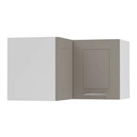 ECKHÄNGESCHRANK Kvantum W12/60/36 Beige Matt / Weiß Matt 60 / 60 / 36cm - Beige/Weiß, Holz/Holzwerkstoff (60/36/60cm) - Feldmann-Wohnen