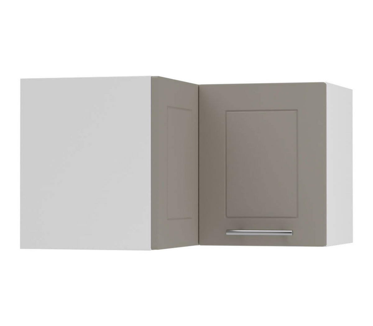 ECKHÄNGESCHRANK Kvantum W12/60/36 Beige Matt / Weiß Matt 60 / 60 / 36cm - Beige/Weiß, Holz/Holzwerkstoff (60/36/60cm) - Feldmann-Wohnen