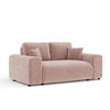2-SITZER-SOFA Zanzibar Rosa Chenille - Schwarz/Rosa, Holz/Holzwerkstoff (178/79/108cm) - Maison de Reve