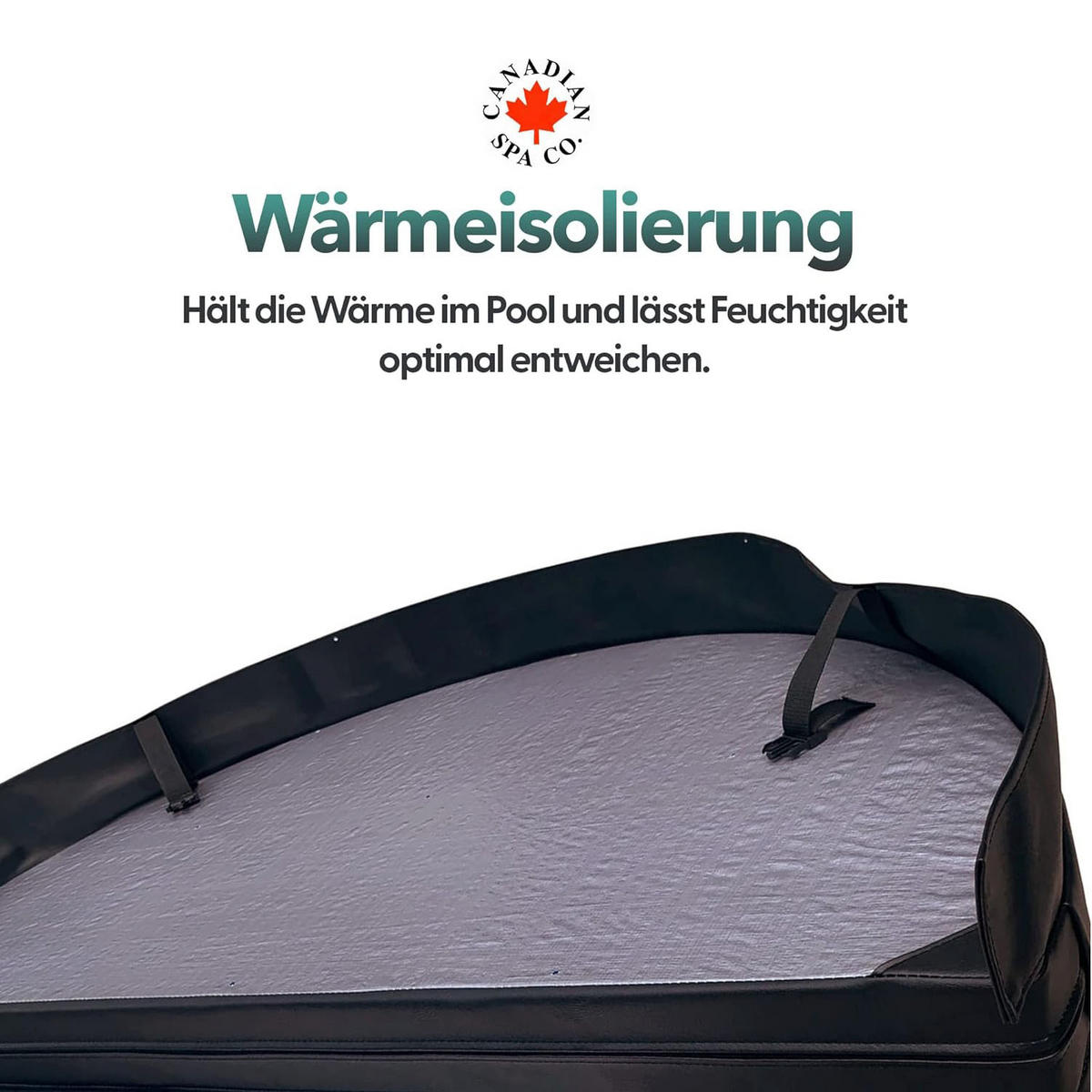 WHIRLPOOL ISOLIERABDECKUNG Graue runde Whirlpool-Abdeckung - Grau, Leder (198/198cm) - Canadian Spa Company