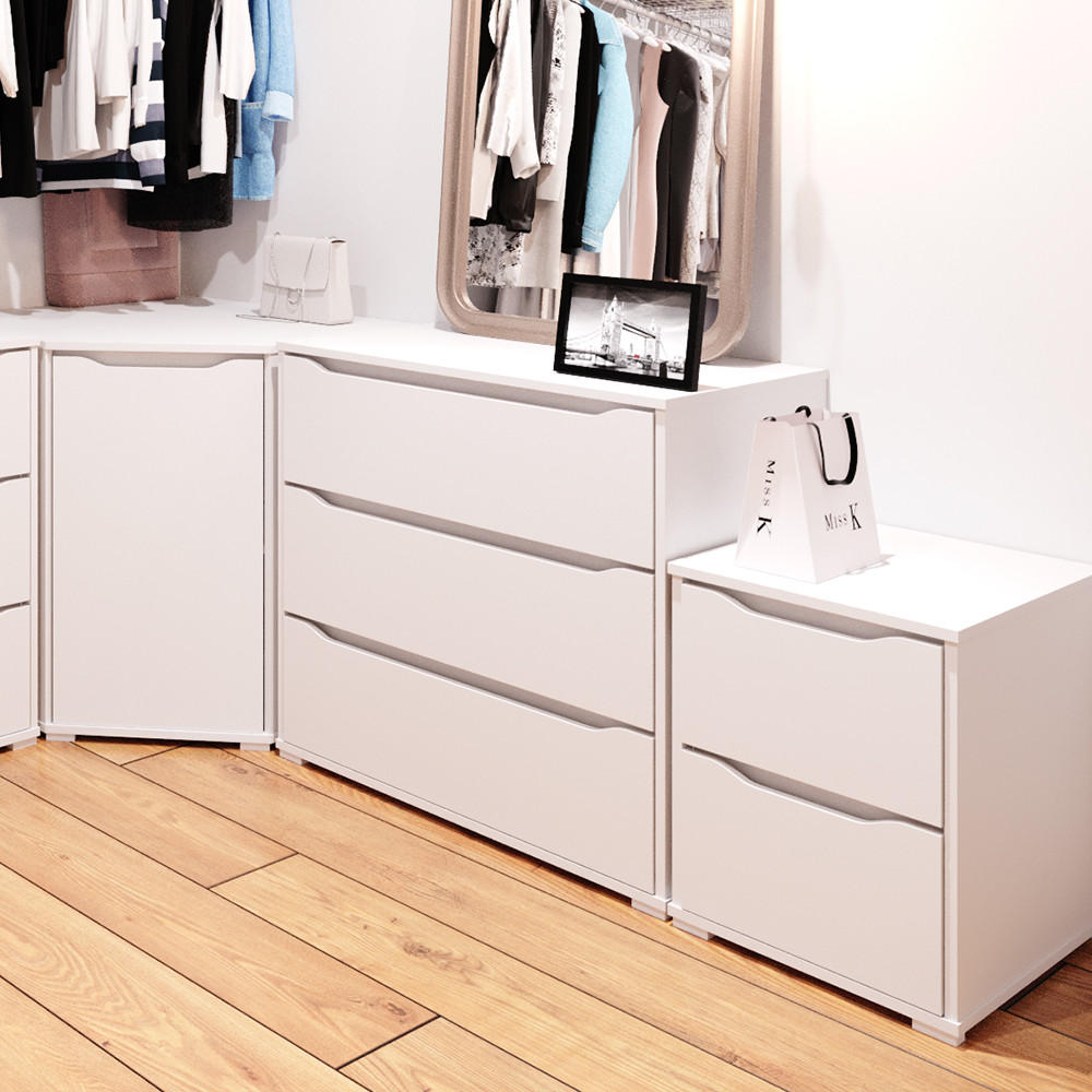 NACHTTISCH Ruben Weiß 40.2 x 53.6 cm - Weiß, Holzwerkstoff (40.2/53.6/48cm) - Vicco