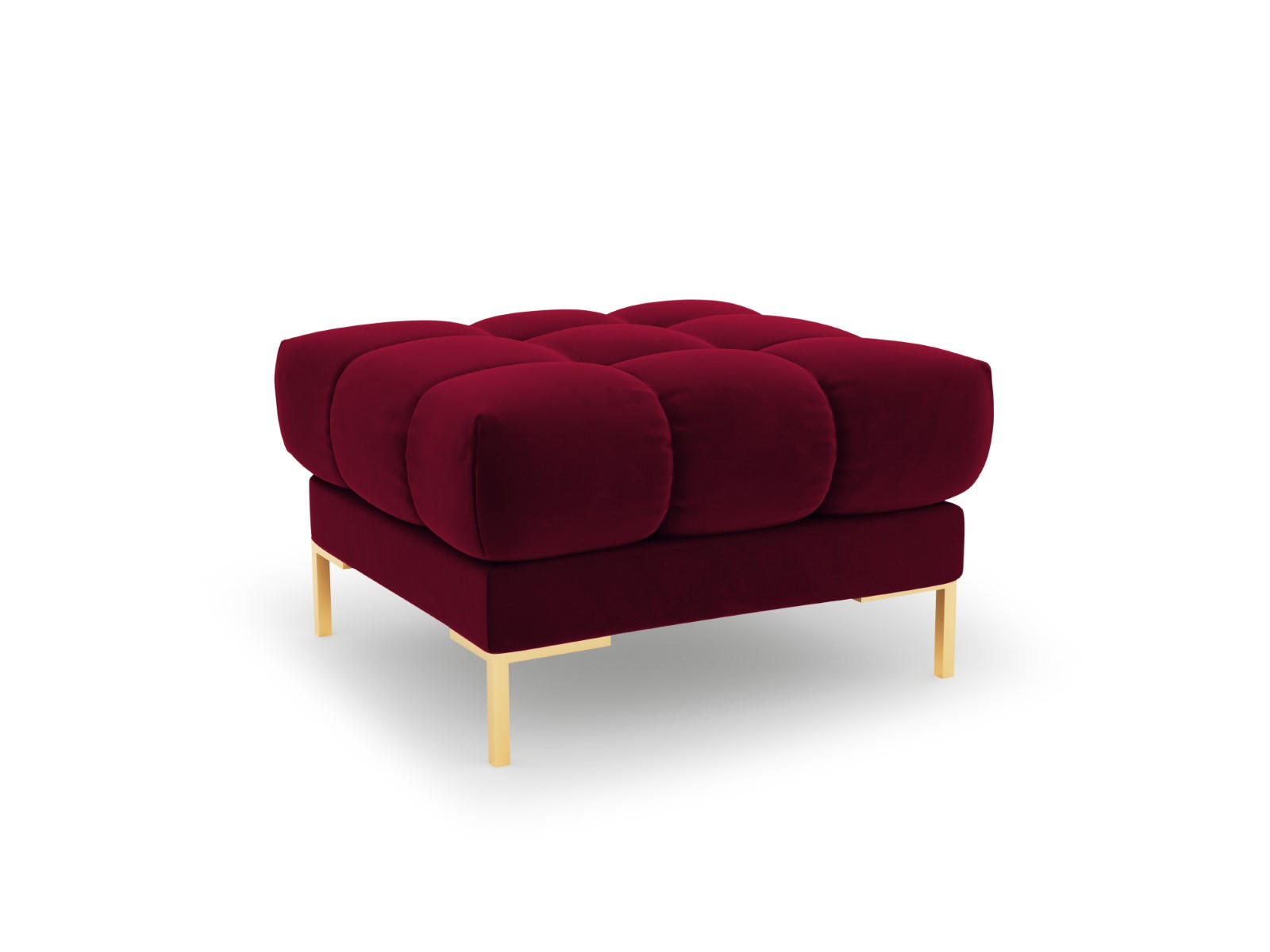 POUF Mamaia aus Samt rot - Rot, Textil (60/41/60cm) - Micadoni