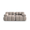 MODULARES-SOFA Bellis aus Samt beige 2 Sitzplätze - Beige, Textil (94/63/188cm) - Micadoni