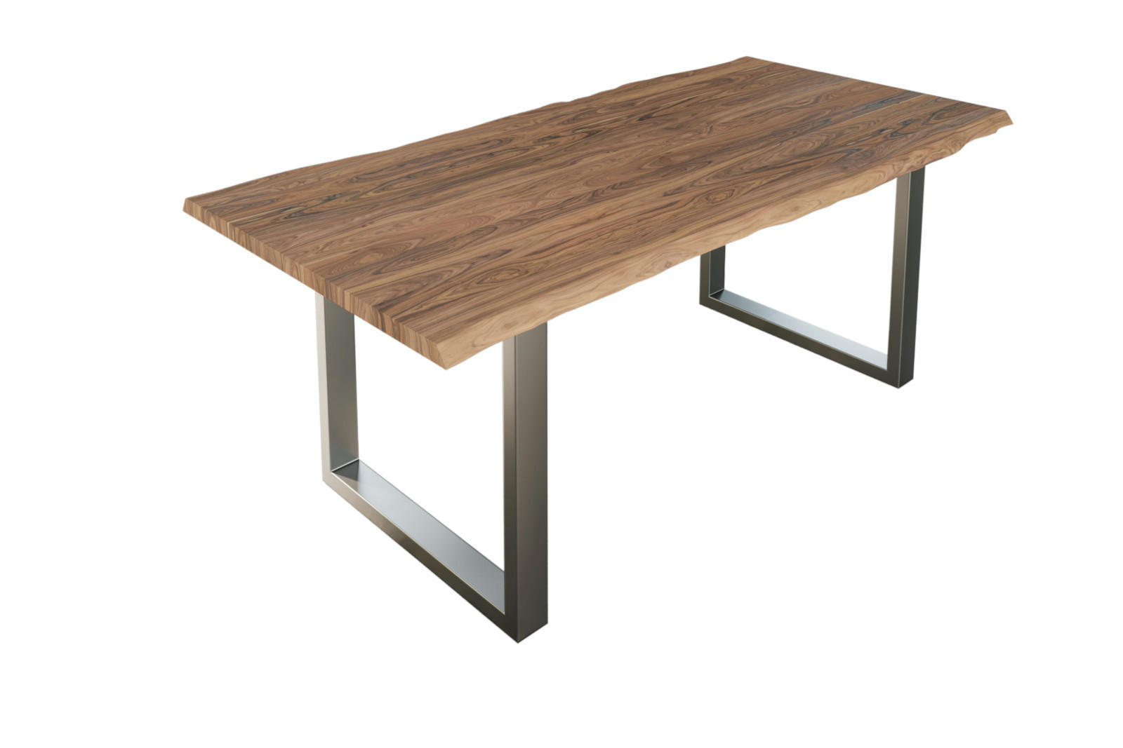 ESSTISCH LAUREN - Beige/Silberfarben, Holz/Metall (100/220/77cm) - SAM