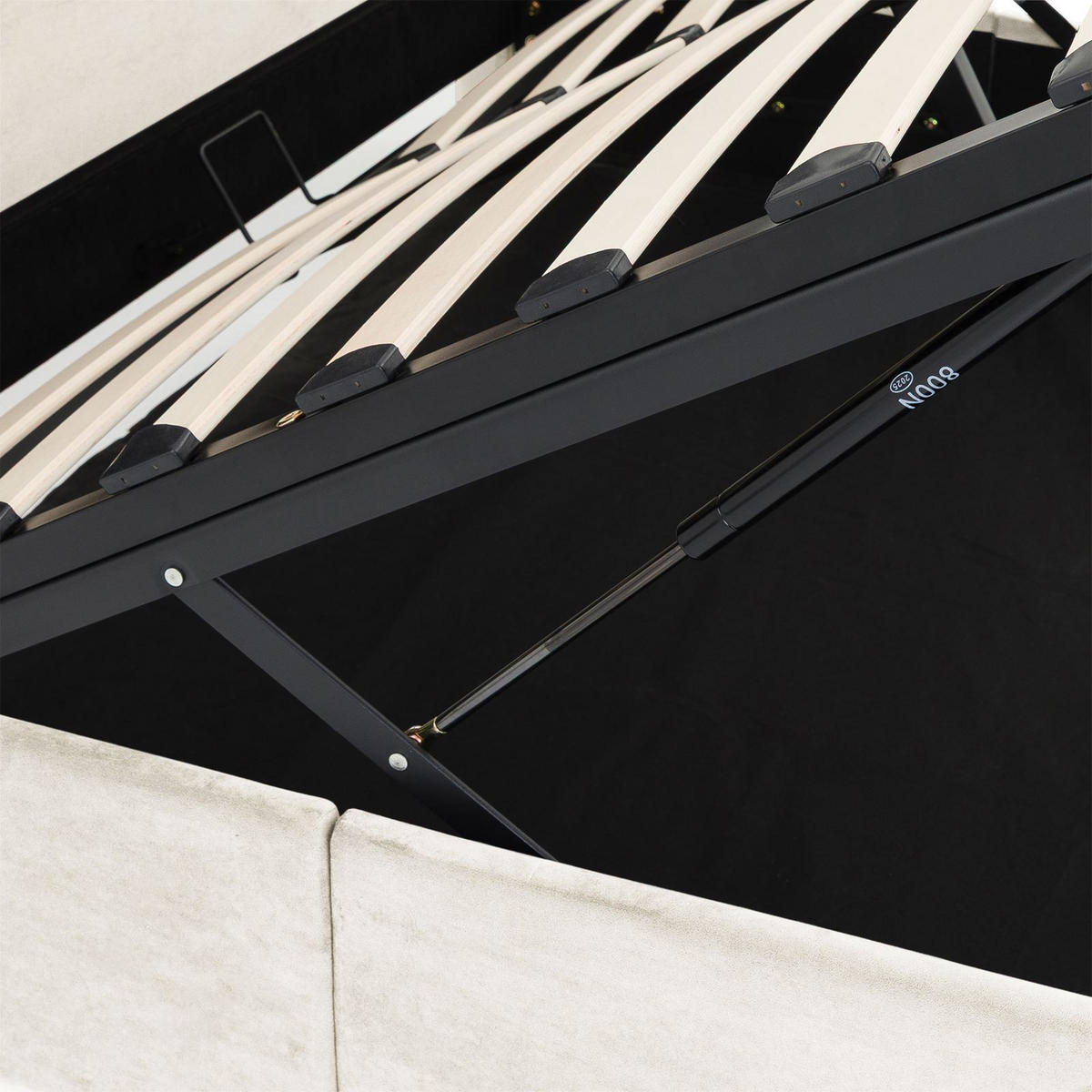 POLSTERBETT YARO 160x200 cm cremeweiß - Creme, Textil (160/200cm) - IDIMEX