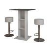 STOJACÍ BAROVÝ STŮL SE ŽIDLEMI Repose Bílá/antracitová - bílá/antracitová, kompozitní dřevo (75/75/106cm) - Vicco