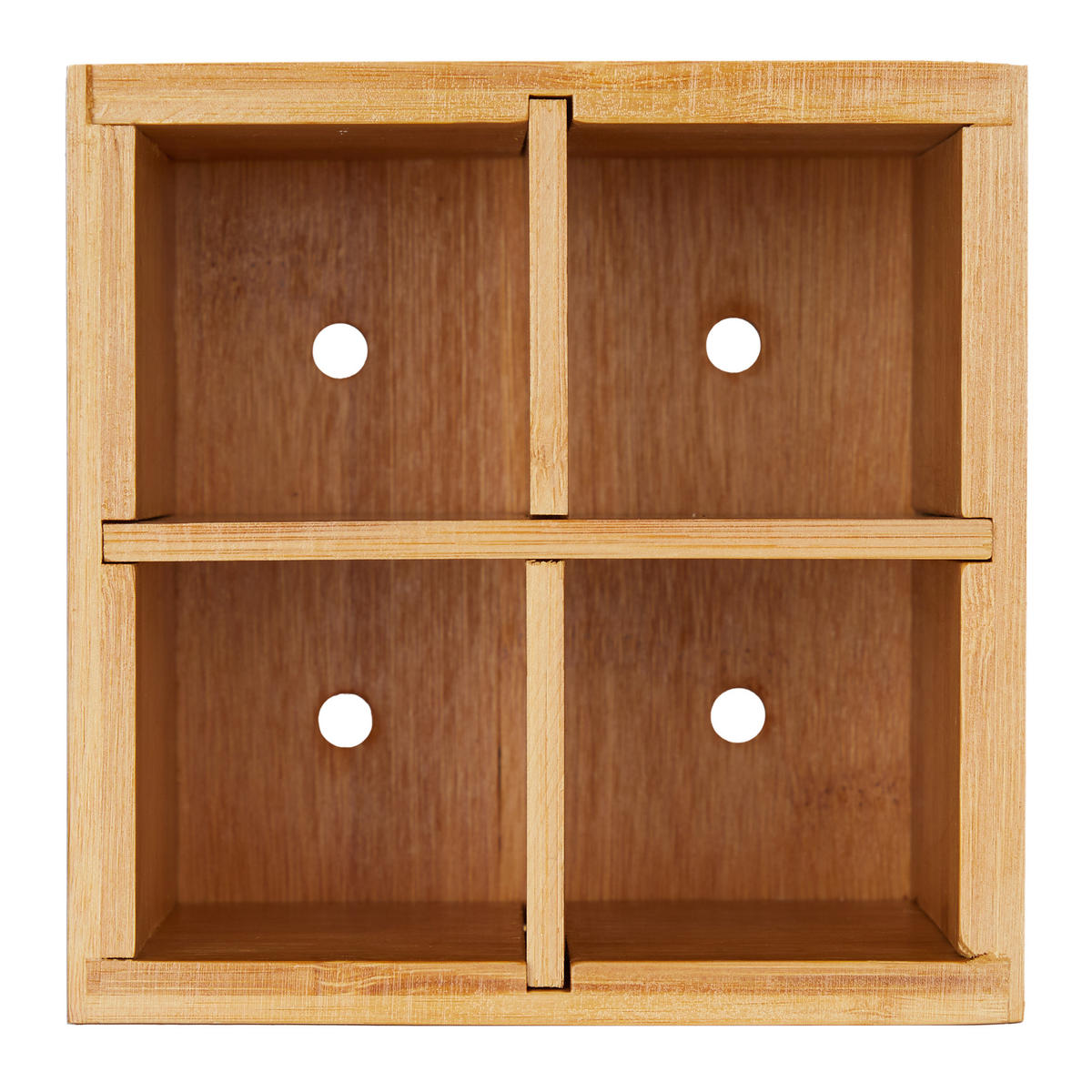 BESTECKSTÄNDER - Hellbraun, Holz (13.5/14.5/13.5cm) - Relaxdays