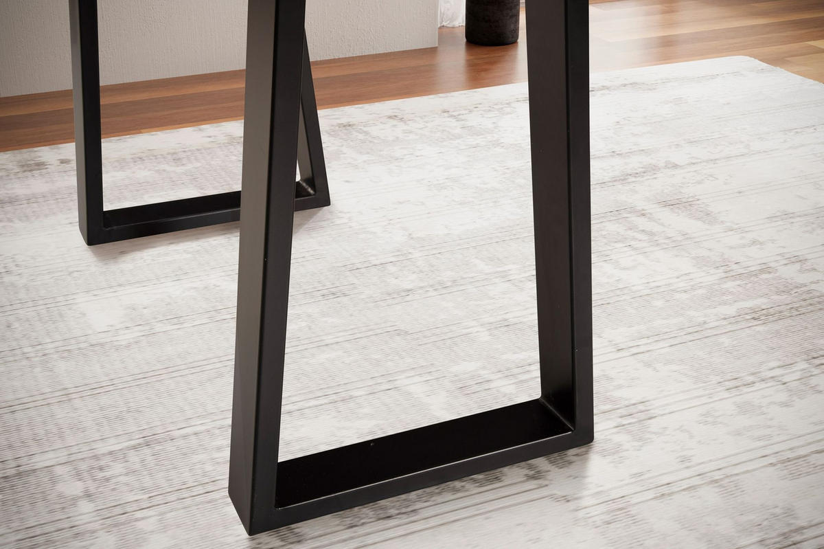 SCHREIBTISCH – Massivholz Akazie, 118x41 cm, Live-Edge Design, schmal - Schwarz/Braun, Holz/Metall (41/118/76cm) - KADIMA DESIGN
