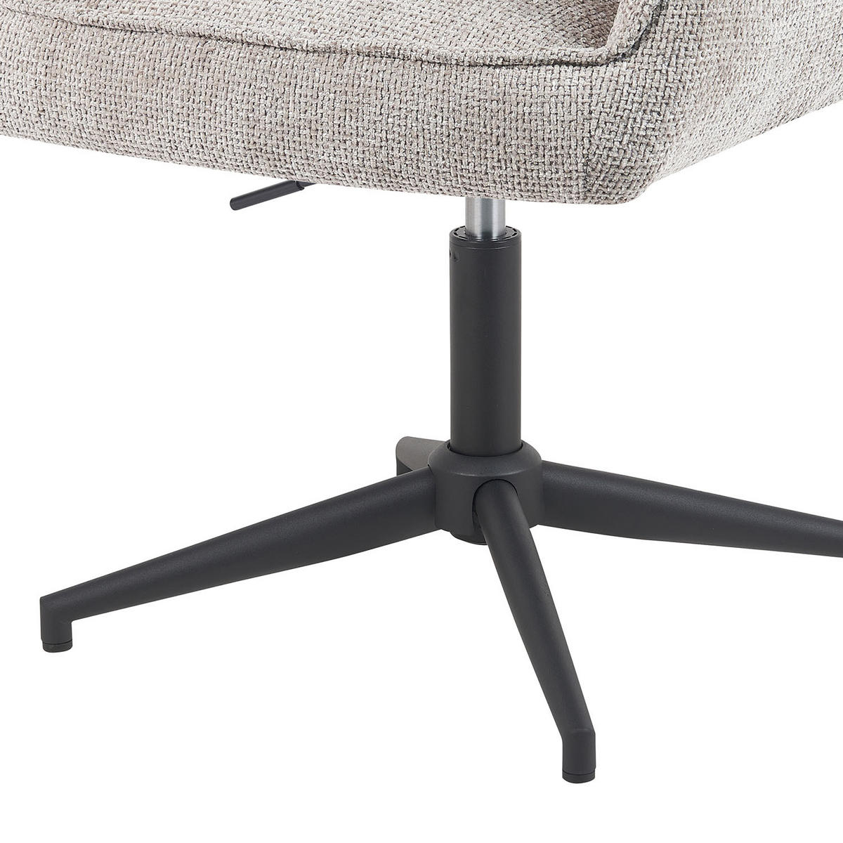 BÜROSTUHL Mika-Lea - Hellgrau/Schwarz, Textil/Metall (59/81/66cm) - DUBI Möbel