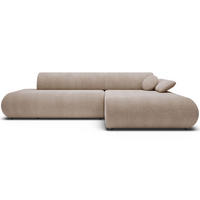 ECKSOFA Armone Beige Chenille - Beige/Schwarz, Kunststoff/Textil (173.5/286cm) - Selsey
