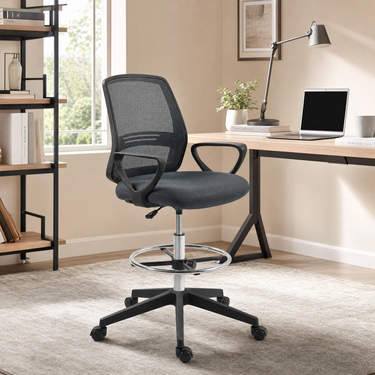 BÜROSTUHL Grau 76.5/68.0/120.0 cm - Grau, Textil (68/120/76.5cm)