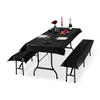 3TLG.BIERZELTGARNITUR - Schwarz, Textil (100/0.1/250cm) - Relaxdays