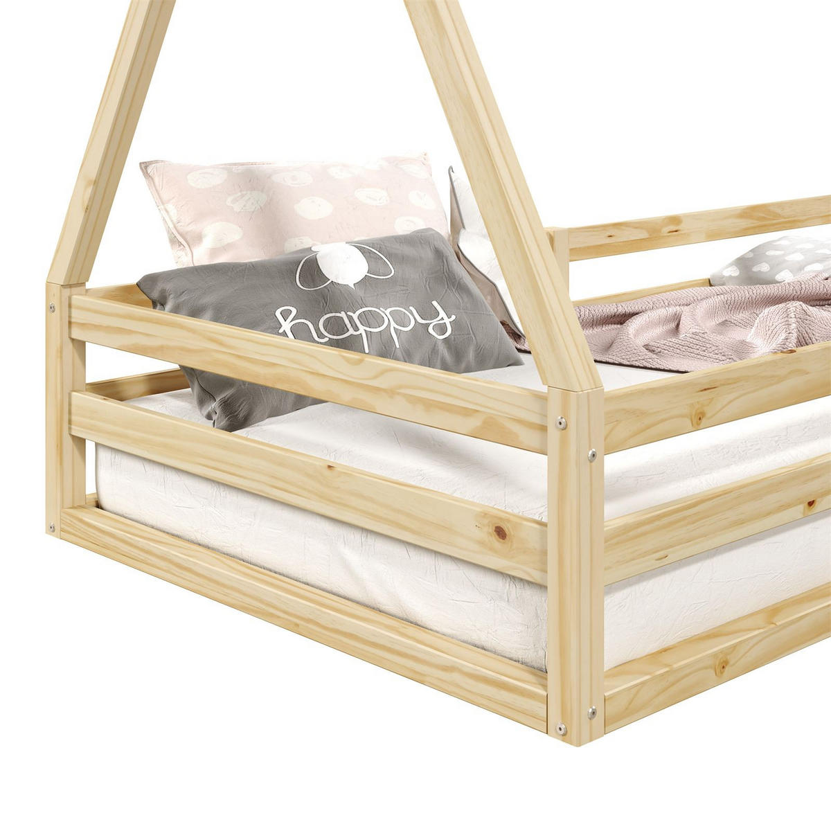 HAUSBETT SILA 90X200 CM - Naturfarben, Holz (96/152/206cm) - IDIMEX