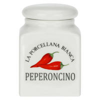 VORRATSDOSE Peperoncino 0,175 l - Multicolor, Keramik (7/6.5/10cm) - La Porcellana Bianca