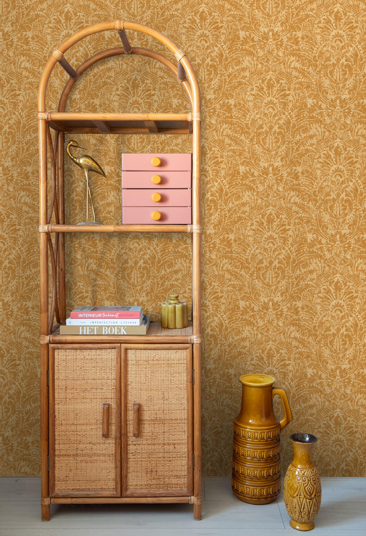 TAPETE Ornamente 50 x 900 cm - Orange, Papier (50/900cm) - ESTAhome