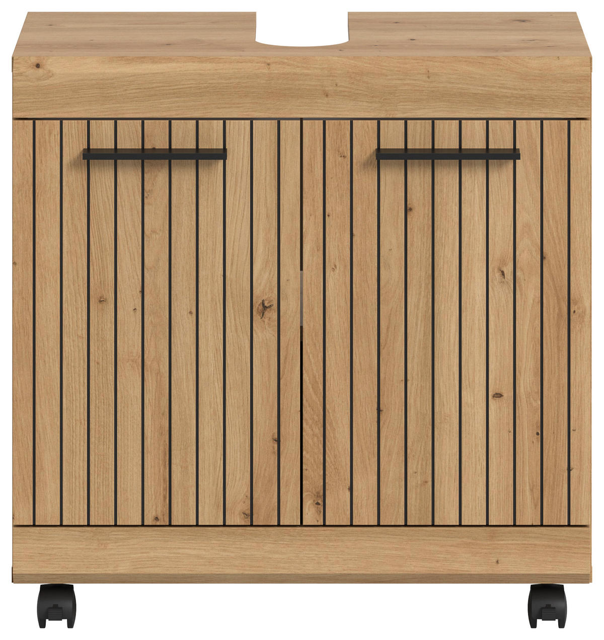 WASCHBECKENUNTERSCHRANK auf Rollen SCOUT (B/H/T: ca. 60/60/34 cm) in Artisan Eiche Nachbildung/Artisan Eiche Nachbildung - Eiche Artisan, Holzwerkstoff (60/60/34cm)
