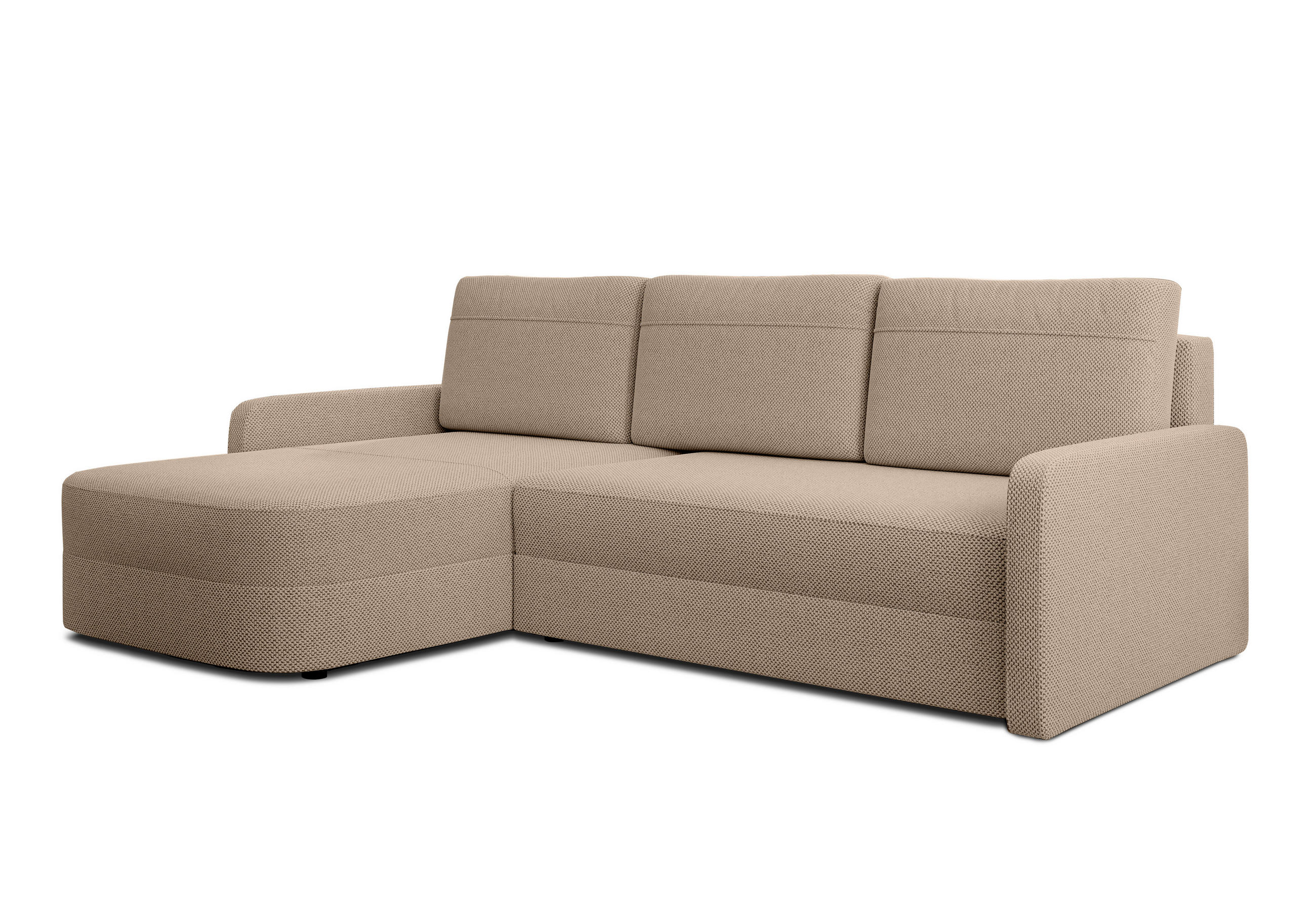 ECKSOFA L Form Nebbiolo Braun 250/170/88 cm – modernes Sofa fürs Wohnzimmer - Schwarz/Braun, Kunststoff/Textil (250/170cm) - AX Living