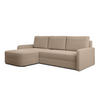 ECKSOFA L Form Nebbiolo Braun 250/170/88 cm – modernes Sofa fürs Wohnzimmer - Schwarz/Braun, Kunststoff/Textil (250/170cm) - AX Living