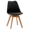 ESSZIMMERSTUHL Lines, schwarz - Schwarz/Naturfarben, Holz/Textil (49/83/50cm) - TPFLiving