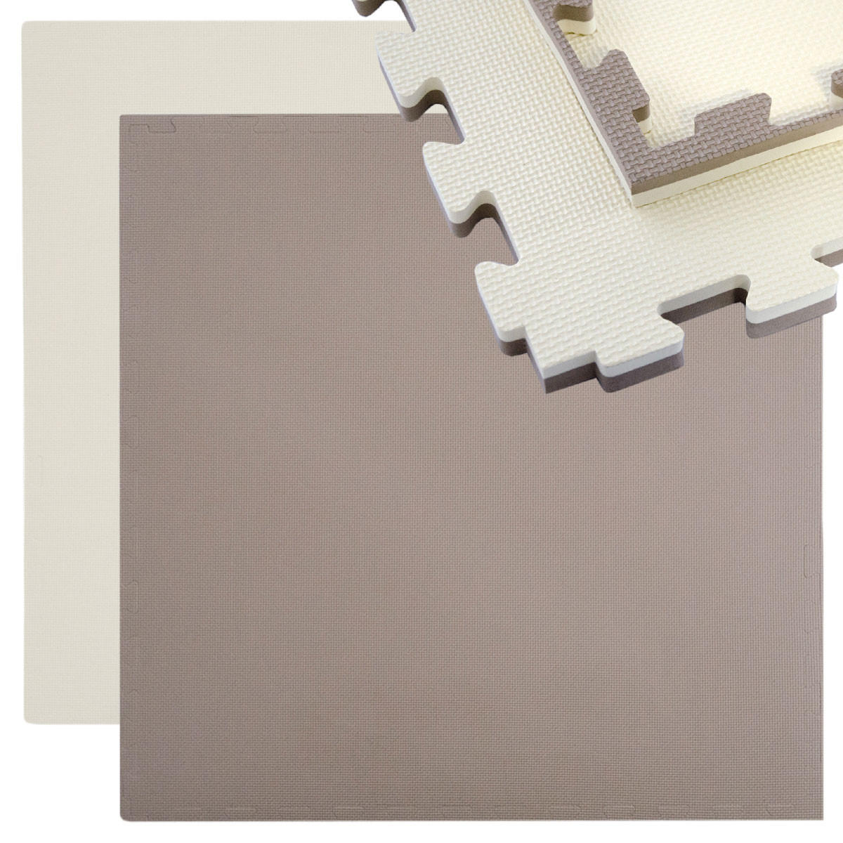 BODENSCHUTZMATTE - 90/90/2,5 cm - Beige/Braun - Beige, Kunststoff (90/90cm) - eyepower