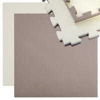 BODENSCHUTZMATTE - 90/90/2,5 cm - Beige/Braun - Beige, Kunststoff (90/90cm) - eyepower