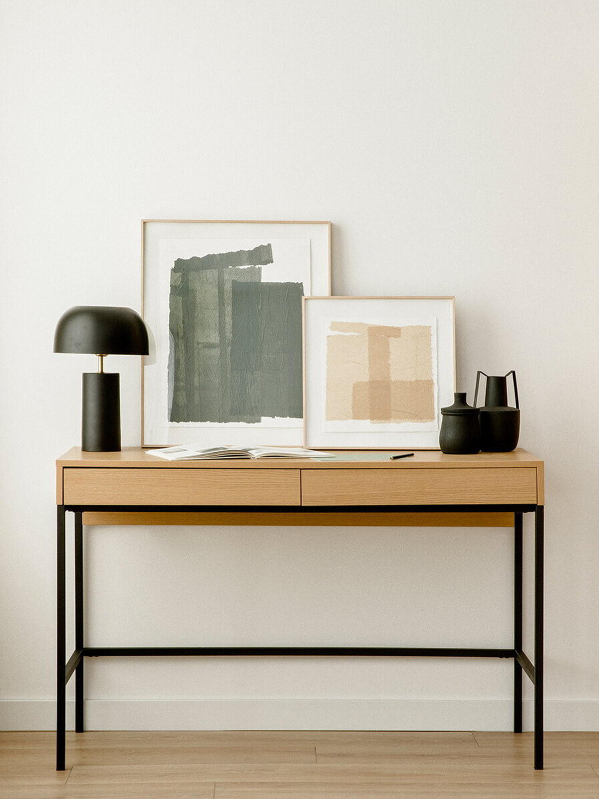 SCHREIBTISCH Imban Natur 50 x 120 - Braun, Holzwerkstoff (120/50/76cm) - Kenay Home