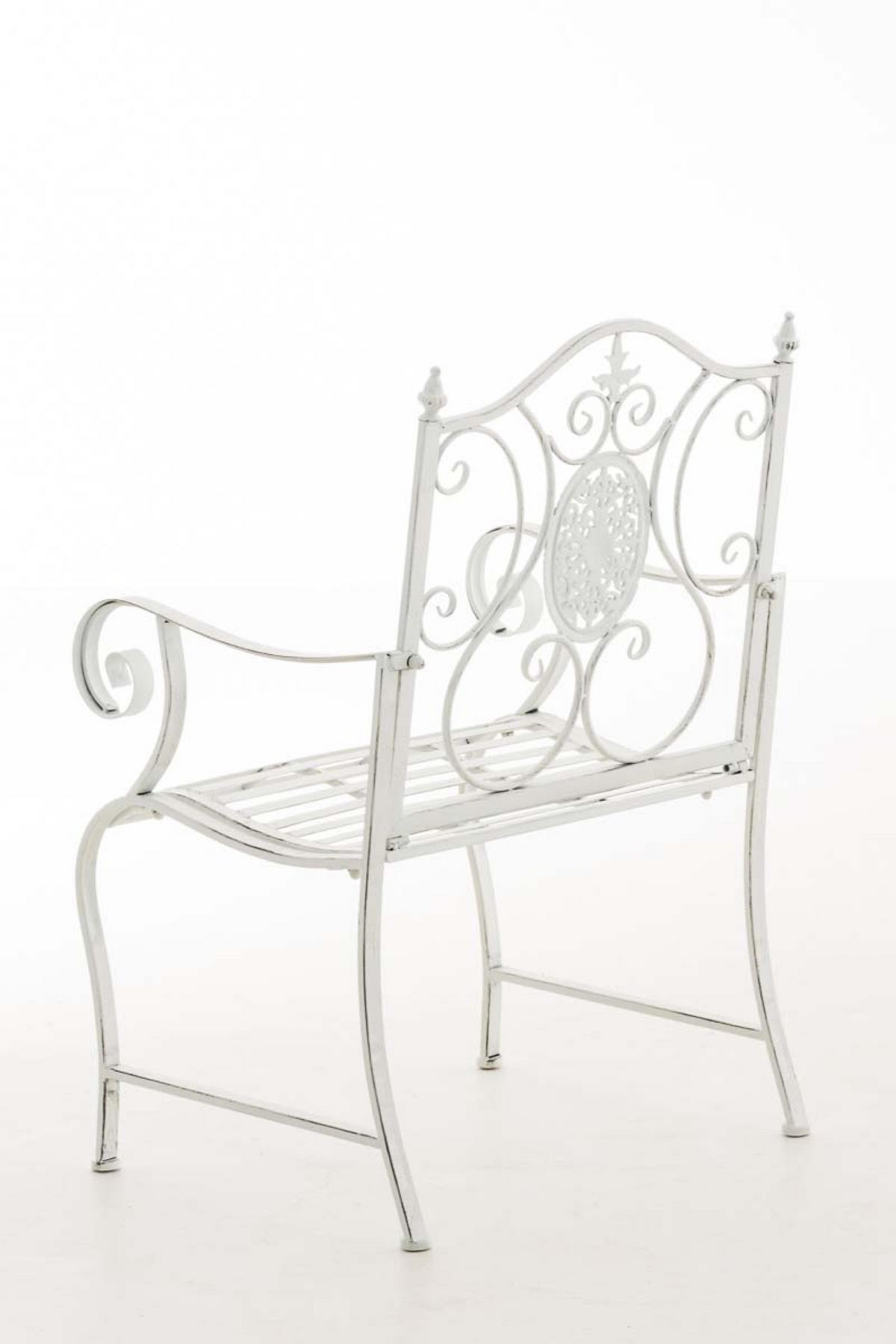 STUHL Pamela antik weiß - Weiß, Metall (62/94/53cm) - TPFGarden