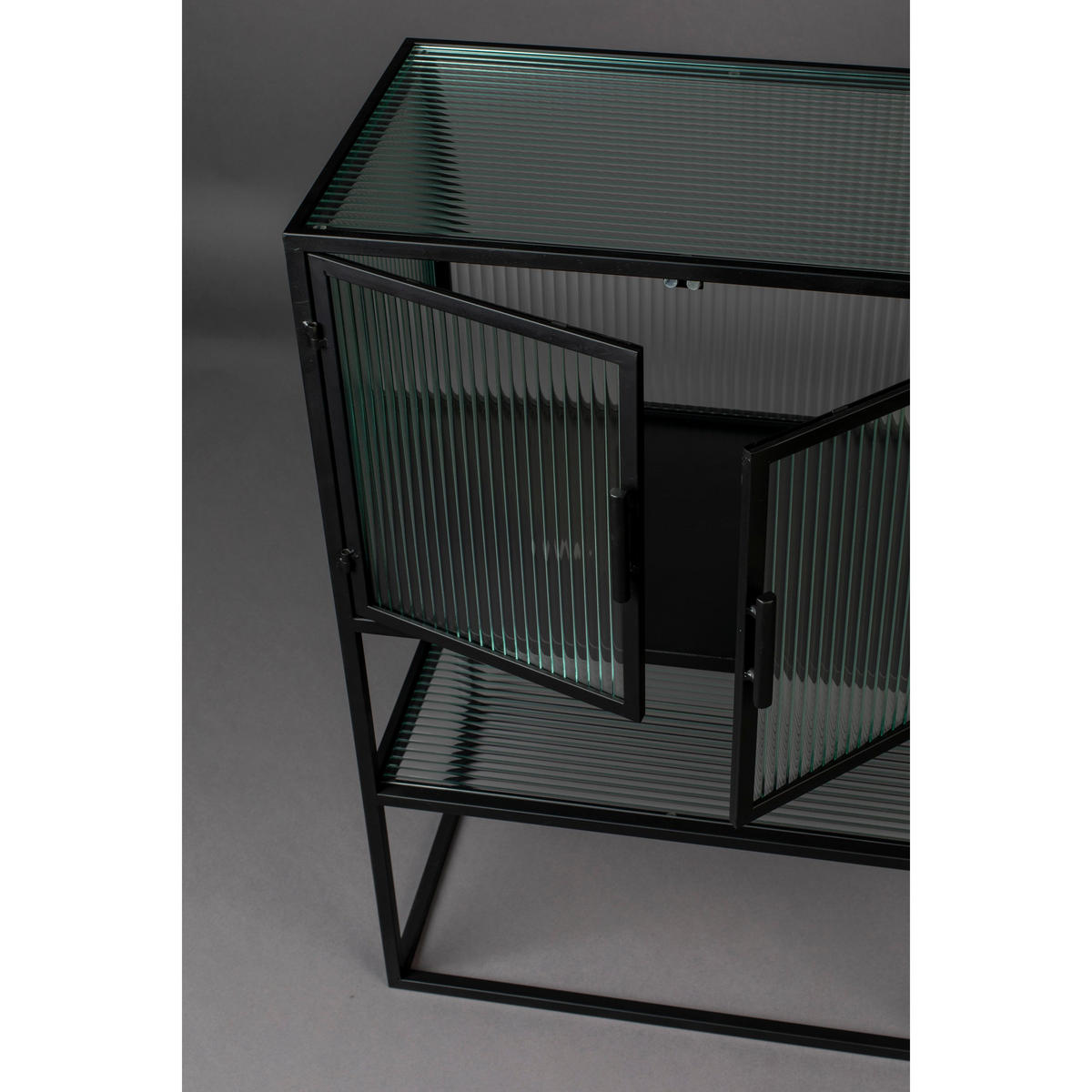 VITRINENSCHRANK Boli Klein S Metall / Schwarz - Schwarz, Metall (60/90/35cm) - Dutchbone