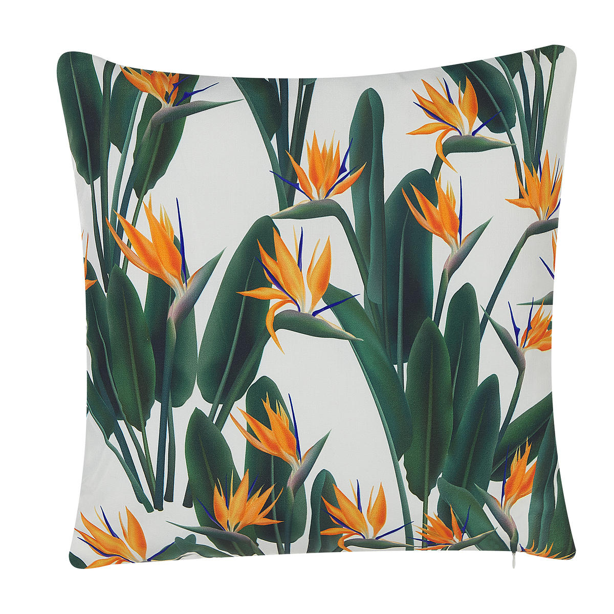 GARTENKISSEN 2er-Set Blumenmuster grün 45/45 cm Tsotyli - Grün, Textil (45/45cm) - Beliani