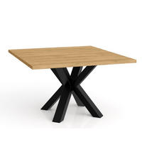 TISCH Eiche Hikora NEO Quadratisch Metallgestell 60x60 cm - Braun, Holzwerkstoff (60/90/45cm) - Sepro Meble