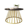 COUCHTISCH Mokod - Goldfarben/Schwarz, Holzwerkstoff/Metall (75/75/45cm) - MIRJAN24