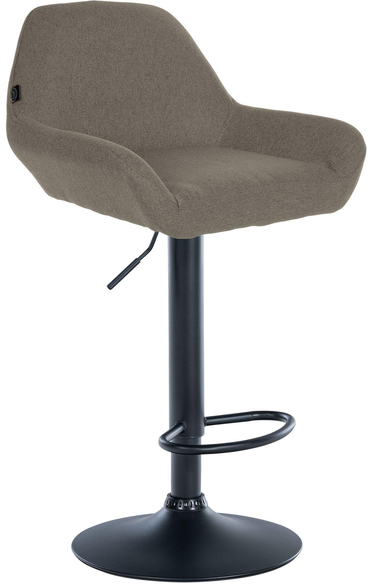 BARHOCKER Stoff Taupe - Taupe/Schwarz, Textil/Metall (51/89/52cm) - CLP