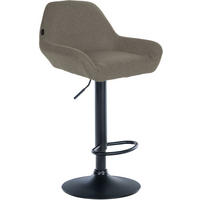 BARHOCKER Stoff Taupe - Taupe/Schwarz, Textil/Metall (51/89/52cm) - CLP