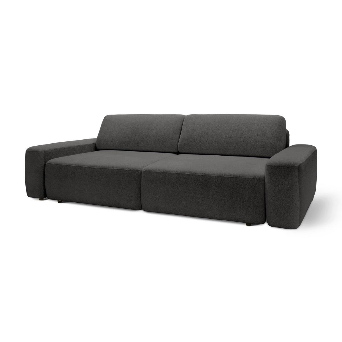 SOFA Bamby Schwarz - Schwarz, Textil (276/82/164cm) - Pillovely