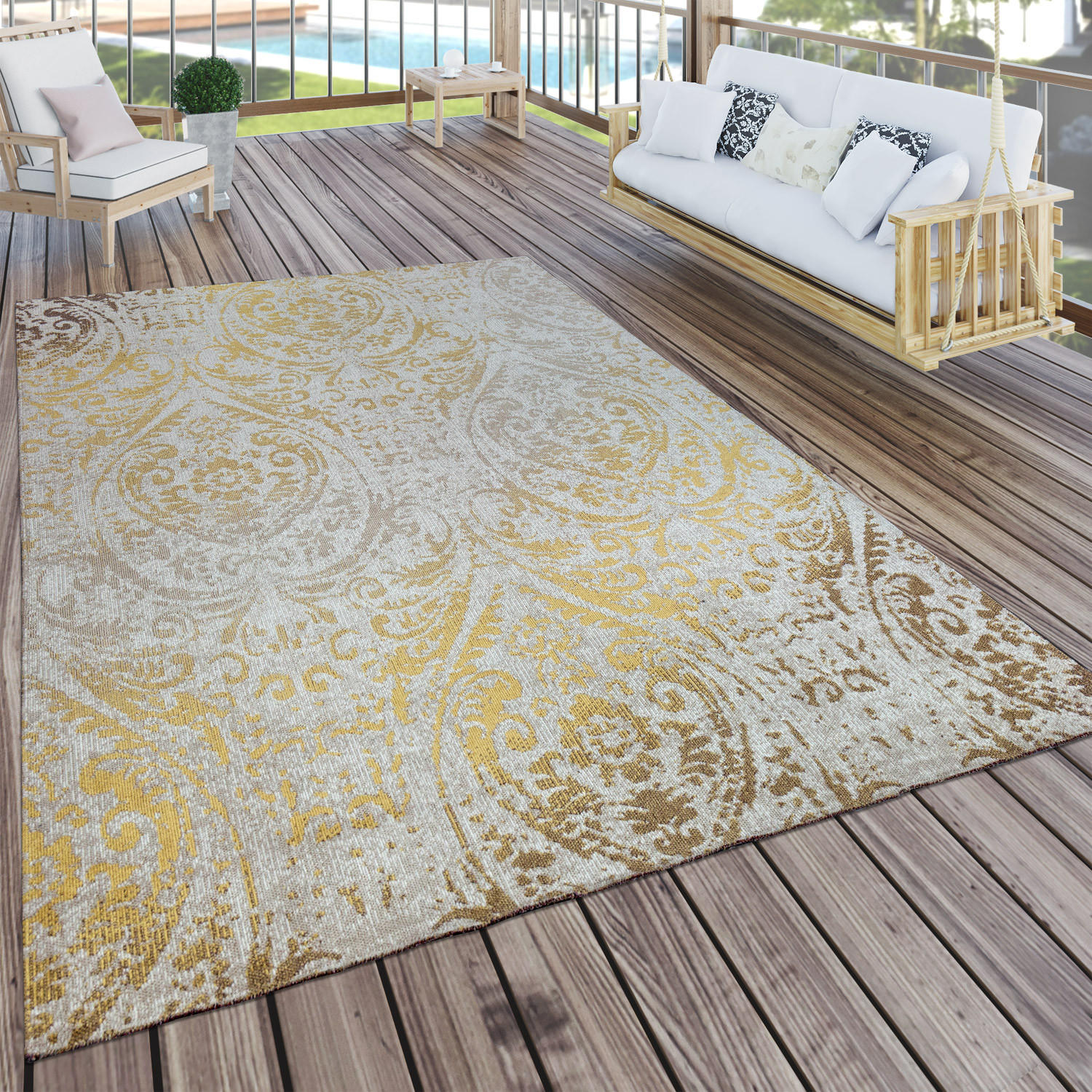 OUTDOORTEPPICH 200/280 cm Artigo 415 - Gelb, Textil (200/280cm) - Paco Home