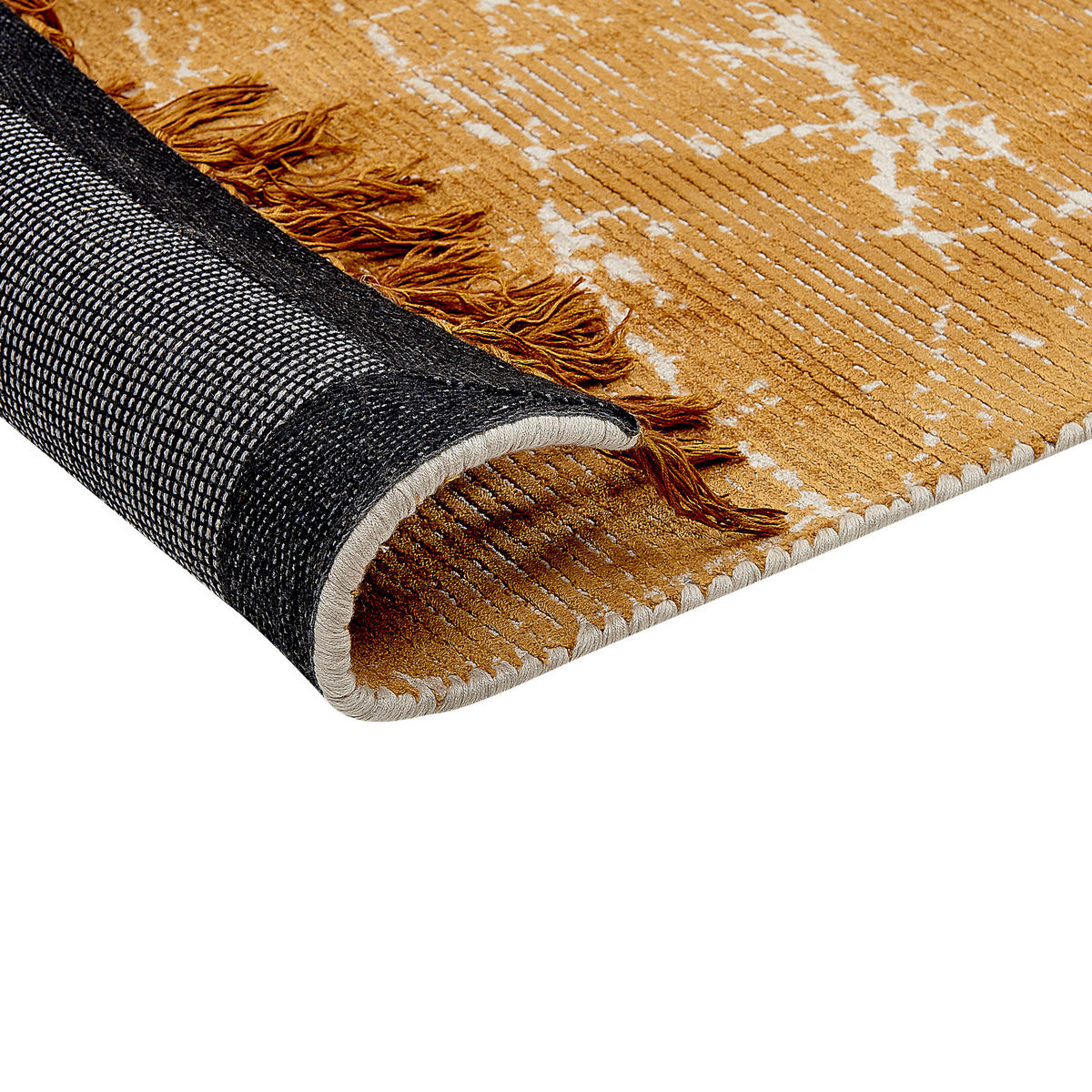 KURZFLOR-TEPPICH Hanli 230/160 cm - Orange, Naturmaterialen (160/230cm) - Beliani