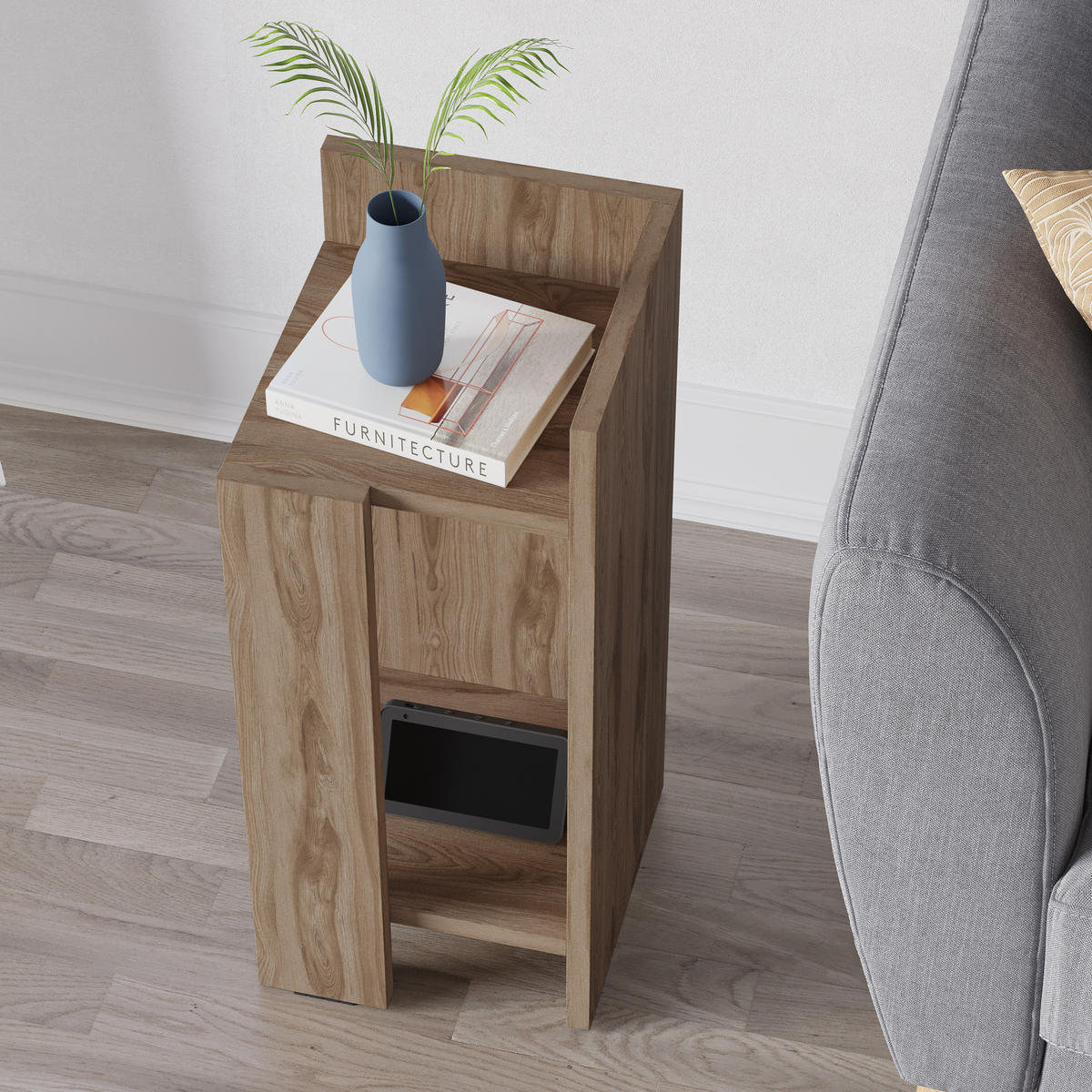 NACHTTISCH Elos Modul Rechts Whiskey Eiche 25/27/60 cm - Dunkelbraun, Holzwerkstoff (25/60/27cm) - Decortie