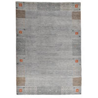 HANDKNÜPFTEPPICH Denver 70x140 cm - Grau, Textil (70/140cm) - THEKO