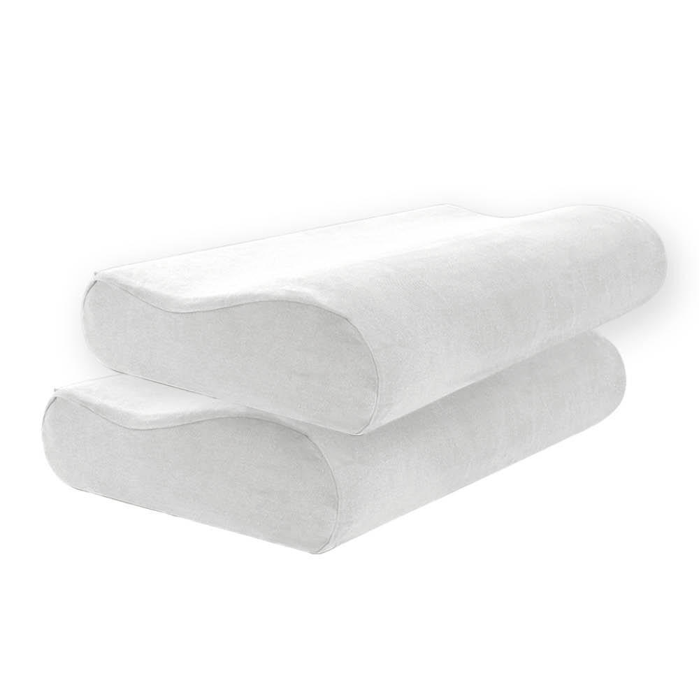 KISSENBEZUG für orthopädisches Nackenkissen – DOPPELPACK Weiß 60x30 cm - Weiß, Textil (30/60cm) - casimum