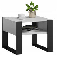 COUCHTISCH KAJA Weiß-Schwarz 60/53,6/50 cm - Multicolor, Holzwerkstoff (53.6/60/50cm) - Matkam Möbel