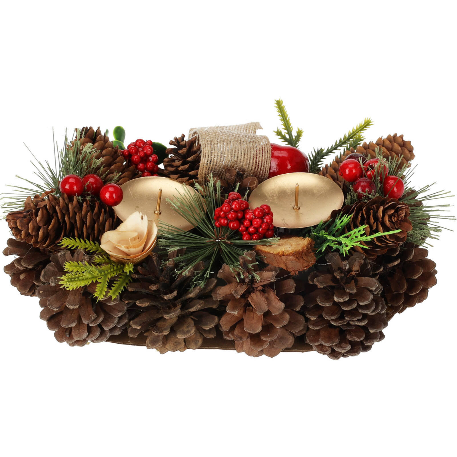Home Styling Collection Kerzenhalter Braun 26x8x16 cm