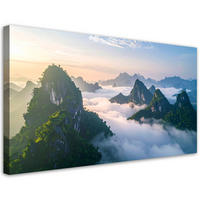 LEINWANDBILD Landschaften 120x60cm - Grün, Textil (120/60cm) - Feeby