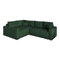 ROHOVÁ SEDAČKA ERONIS zelená barva - šedá/zelená barva, dřevo/textil (265/194cm) - MASSENO